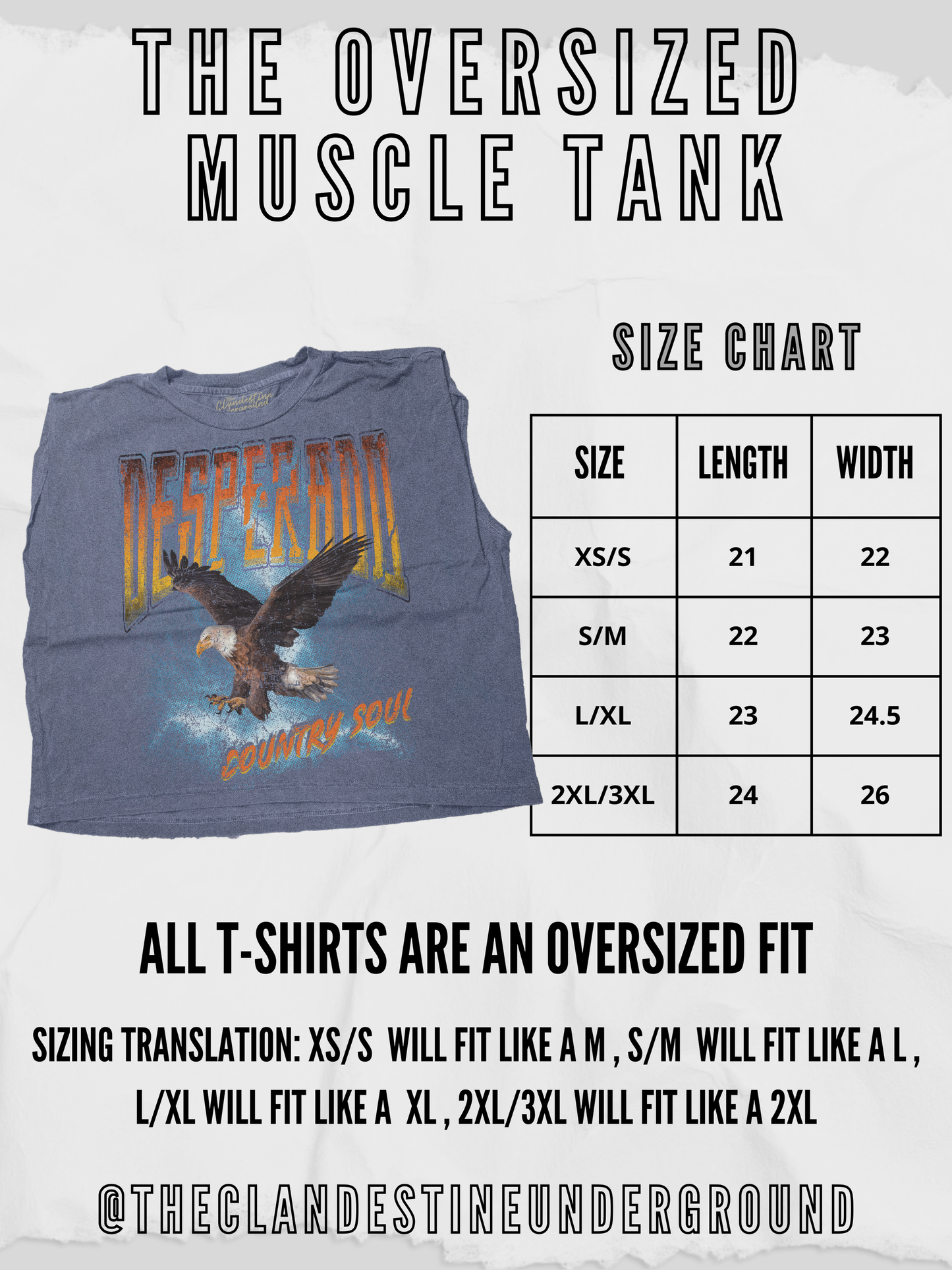 The Clandestine Underground - The World is Your Oyster Vintage Cropped Muscle Tank