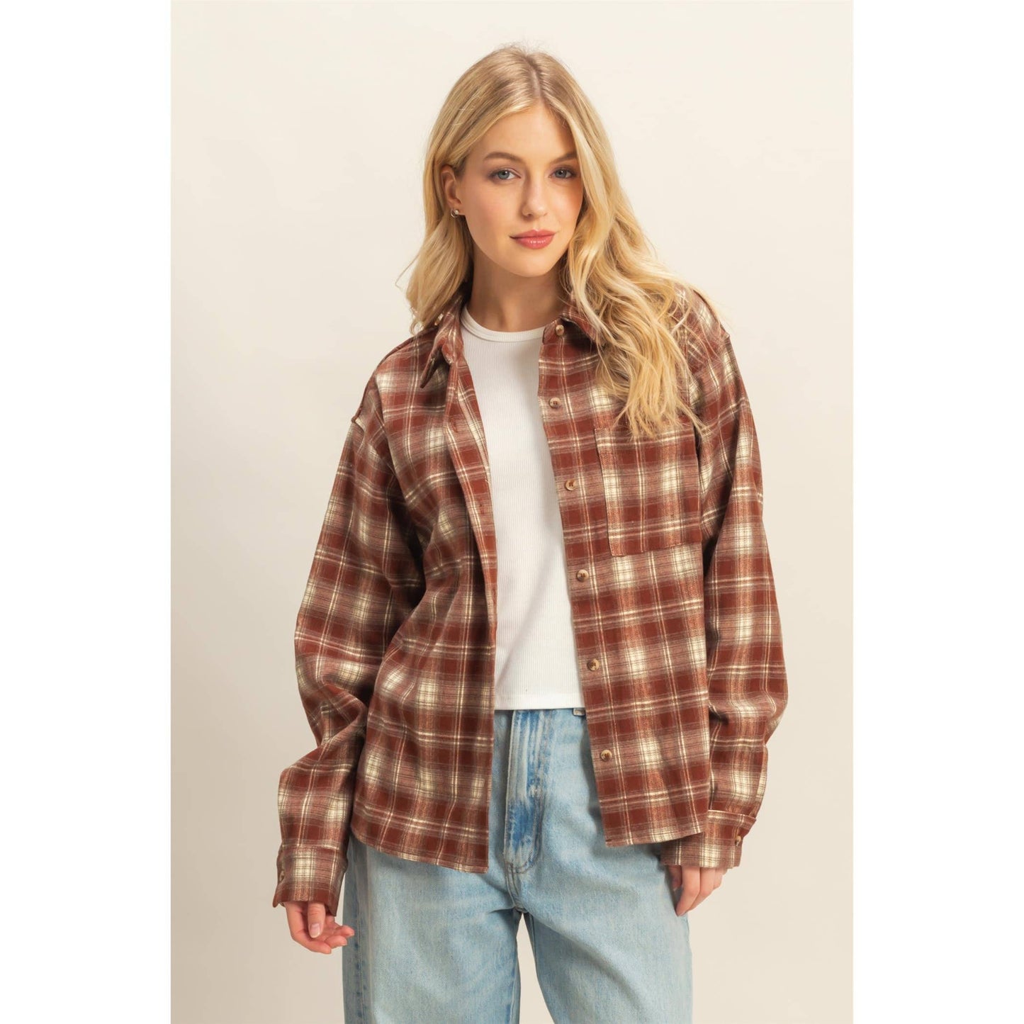 HYFVE - Classic Checkered Button-Up Shirt With Comfort Fit
