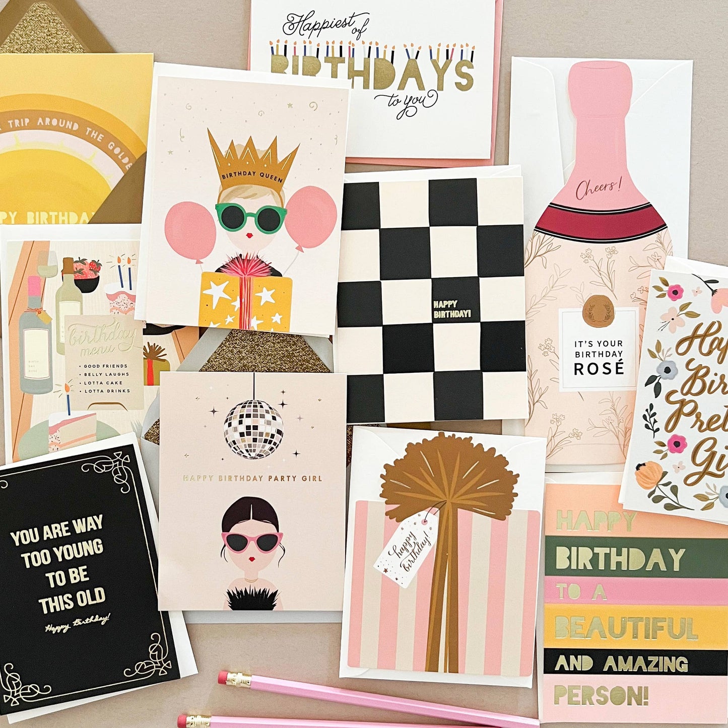 Ginger P. Designs - Chessboard Birthday Greeting Card