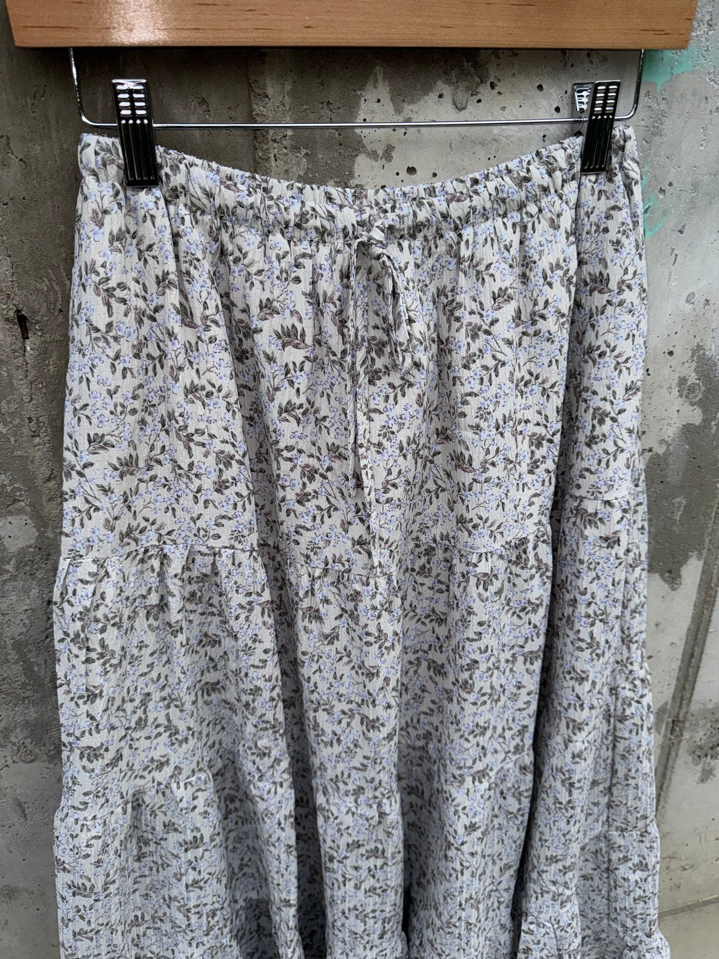 Wishlist - Multicolor Floral Maxi Skirt w/ Drawstring