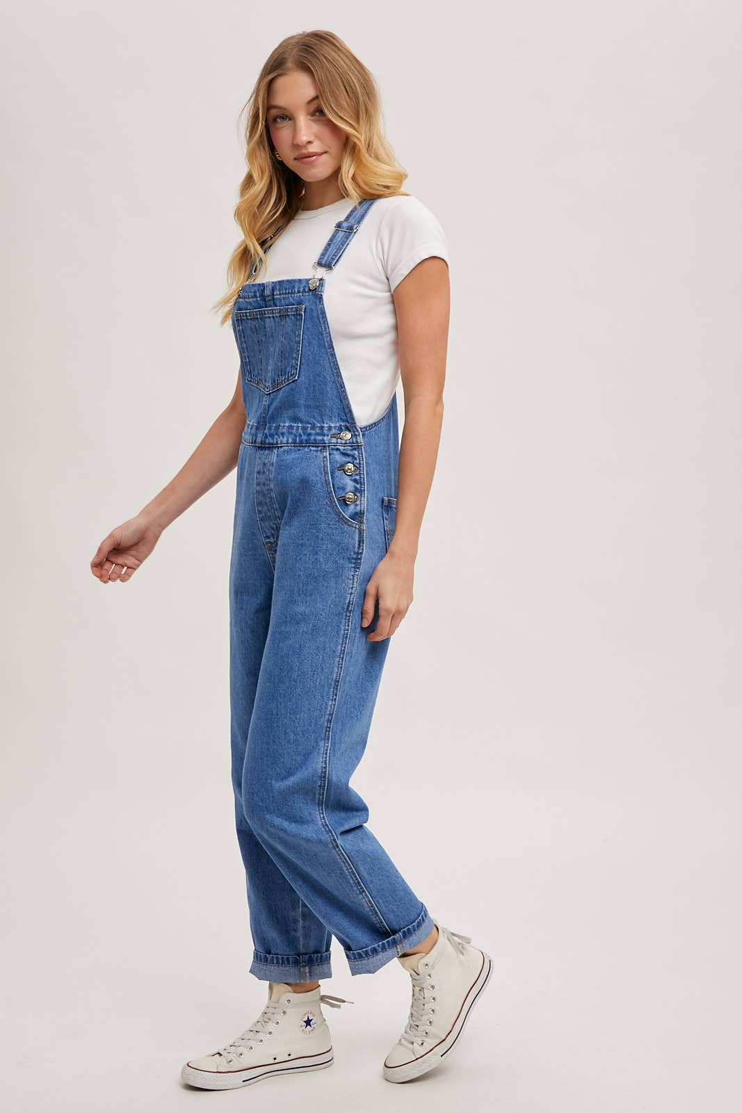 Bluivy - DENIM STRAIGHT LEG OVERALLS JUMPSUIT