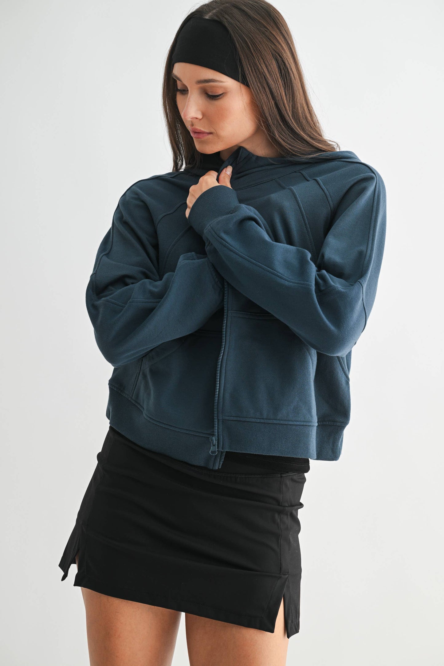 Mono B - SoftStructure Zip-Up Fleece Hoodie