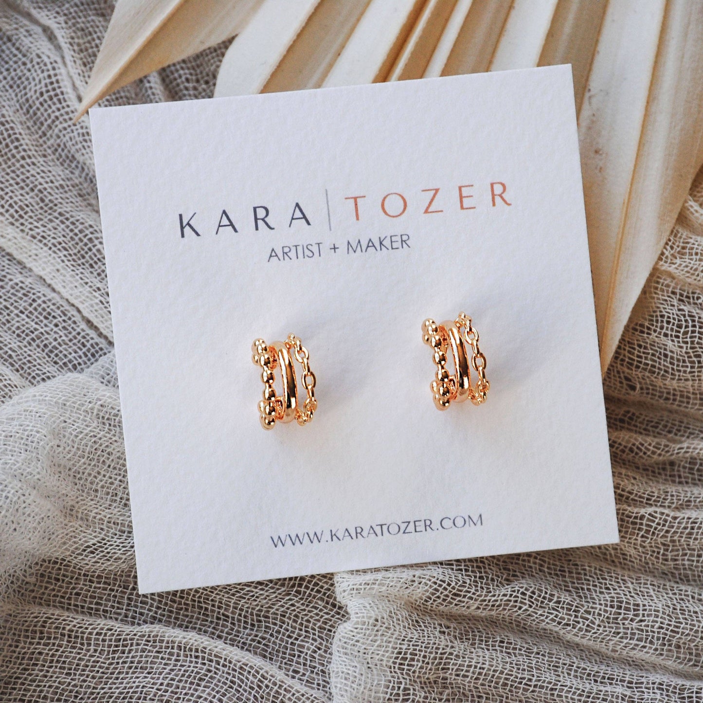 KARA | TOZER - Triple Huggie Hoops