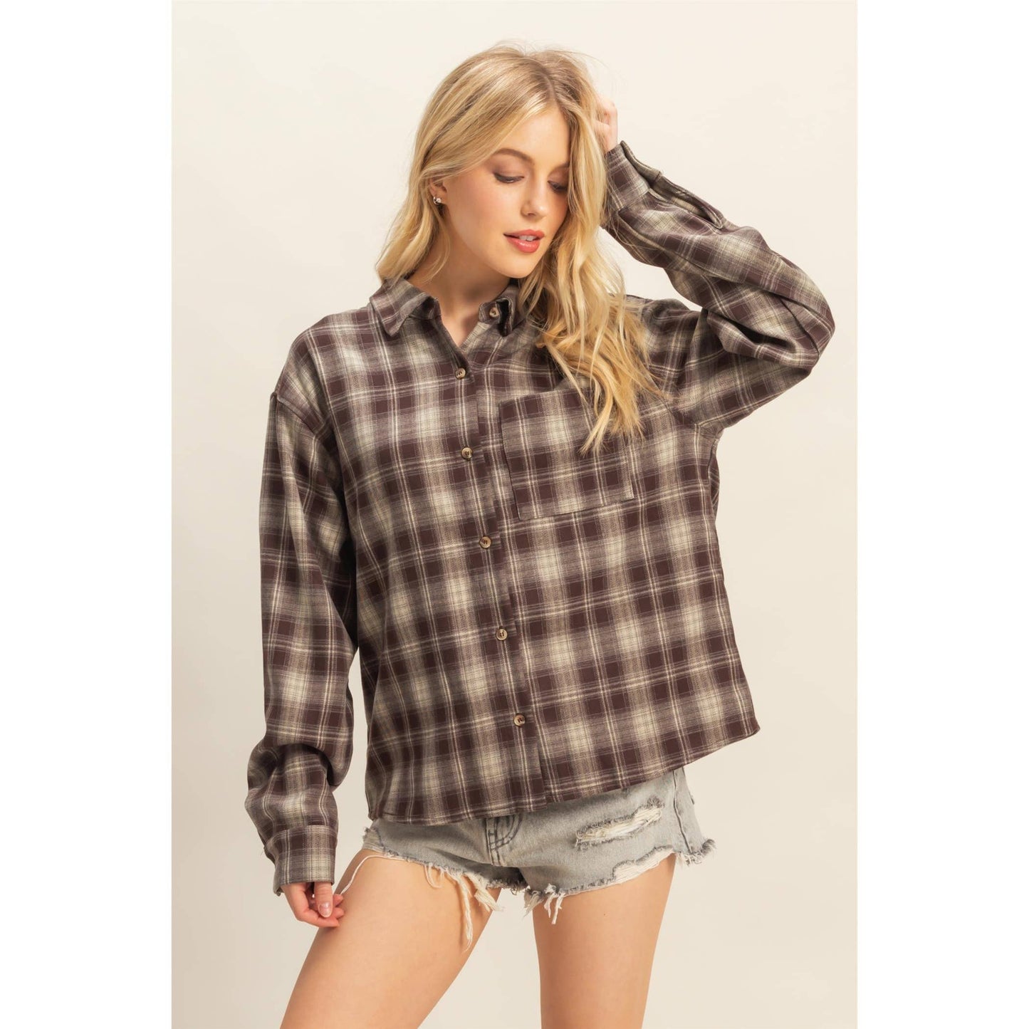 HYFVE - Classic Checkered Button-Up Shirt With Comfort Fit