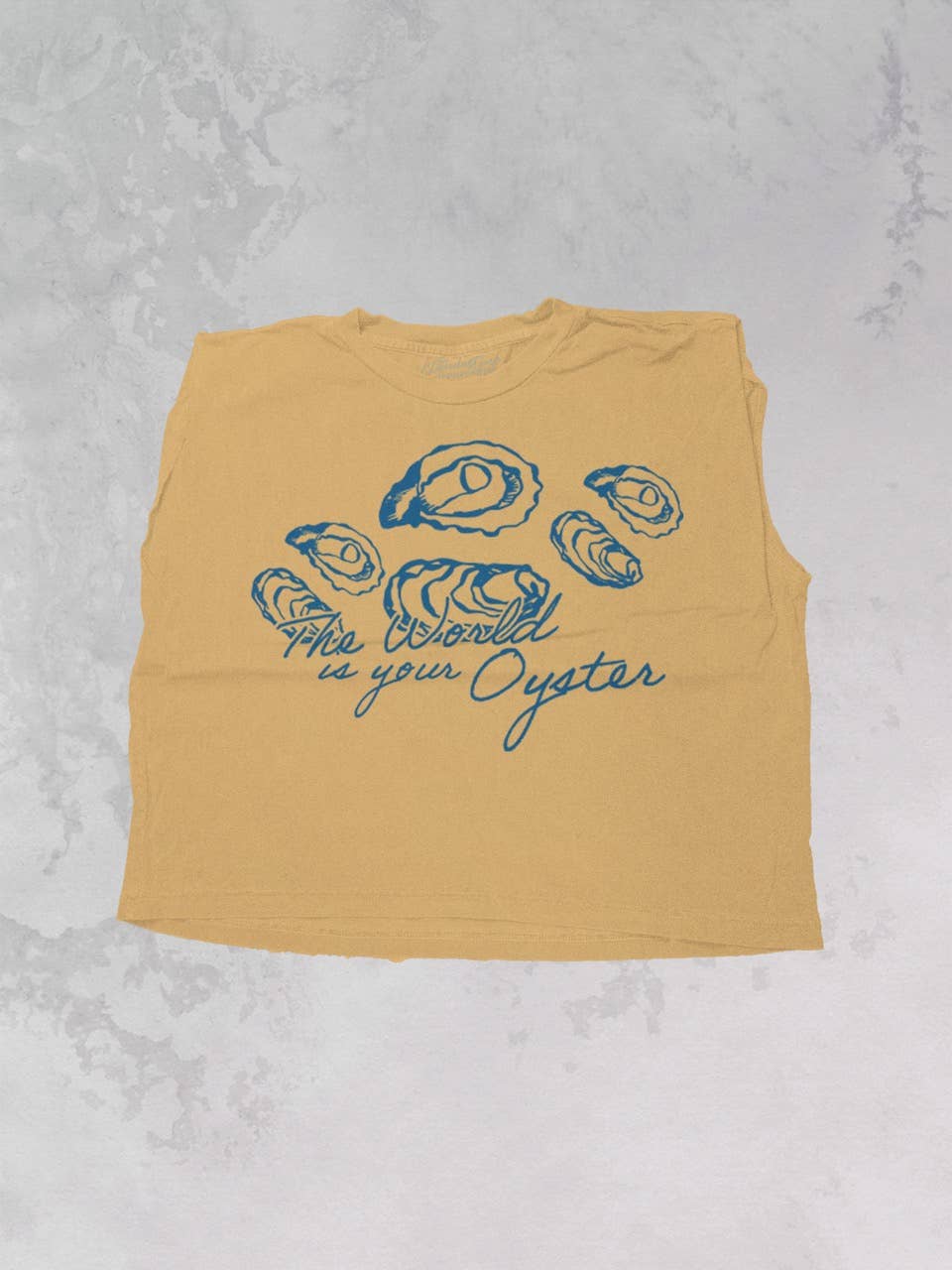 The Clandestine Underground - The World is Your Oyster Vintage Cropped Muscle Tank