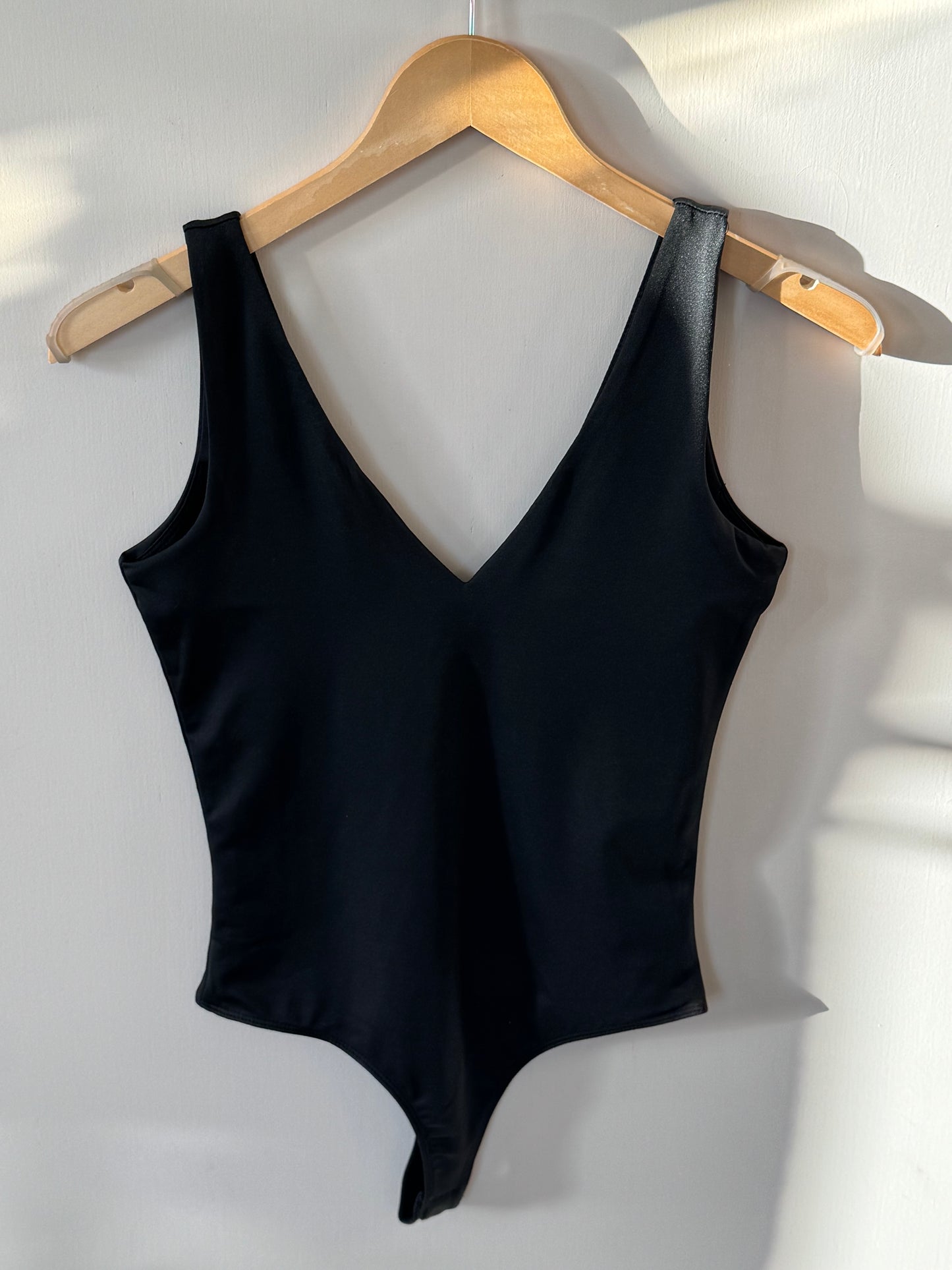 Dress Forum - Black Deep V-neck Bodysuit