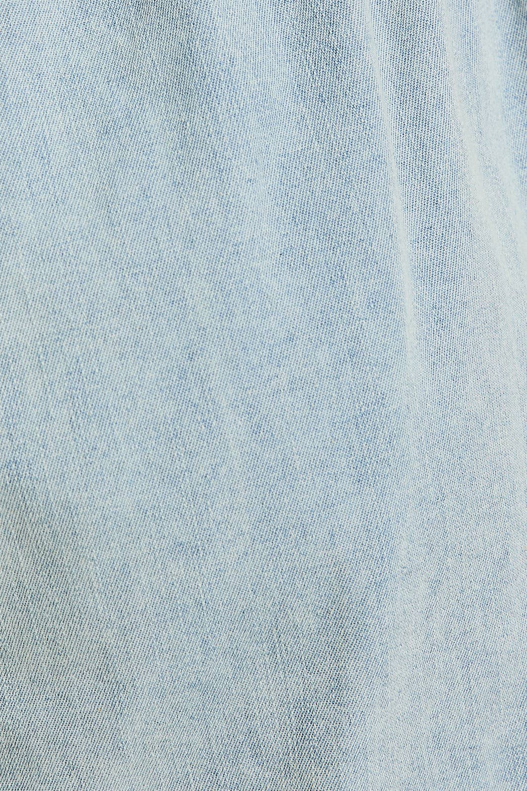 LE LIS - BACK TIE DENIM ROMPER