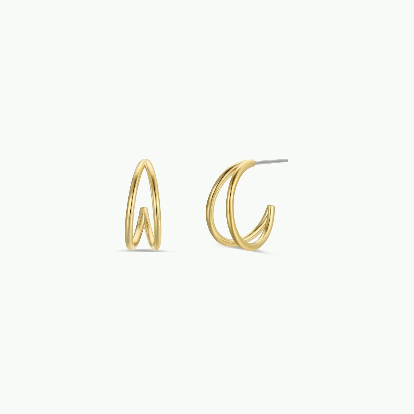 JaxKelly - Illusion Double Hoop - Gold Earrings