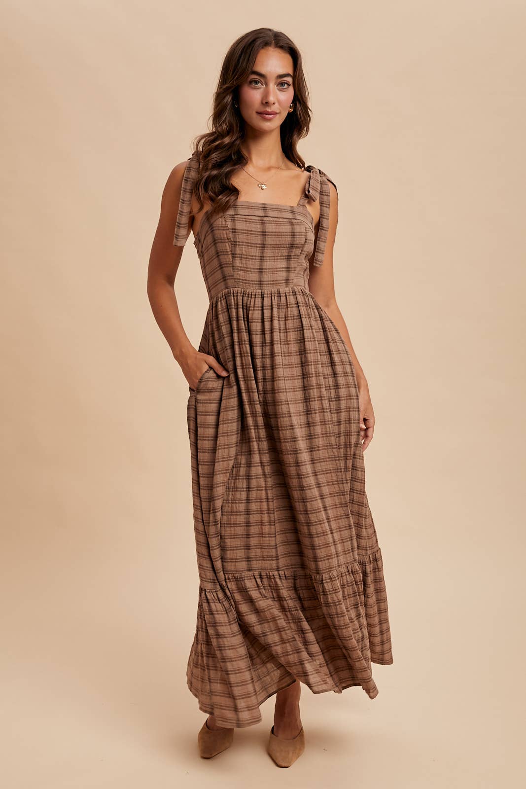 In Loom - TARTAN COTTON MAXI DRESS