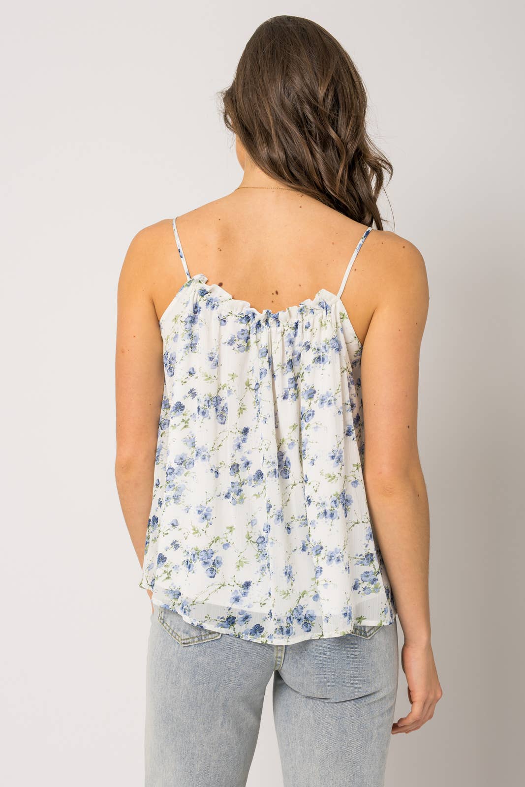 GILLI - PLEATED CAMI FLORAL TOP