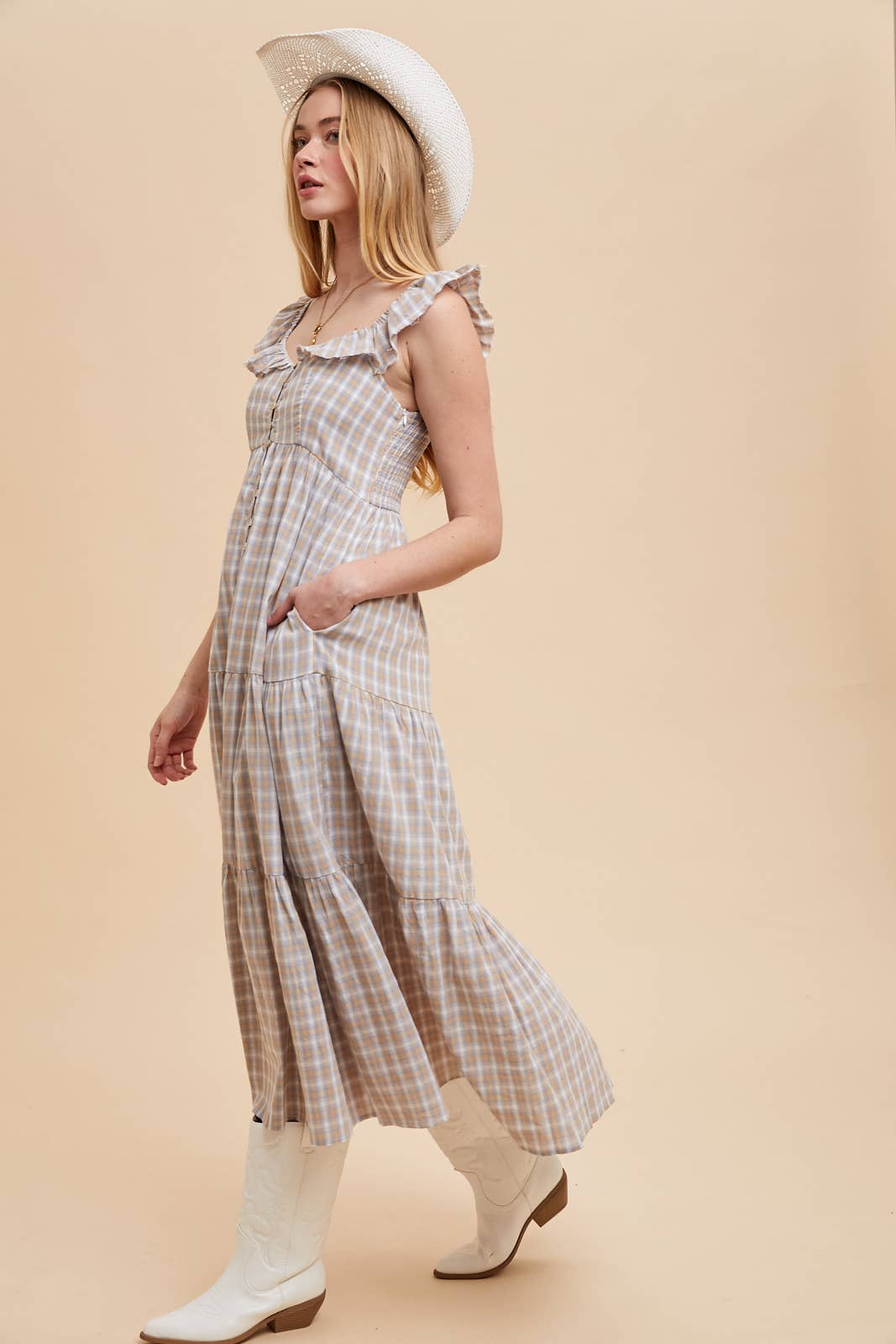 In Loom - COTTON PLAID SUMMER DRESS