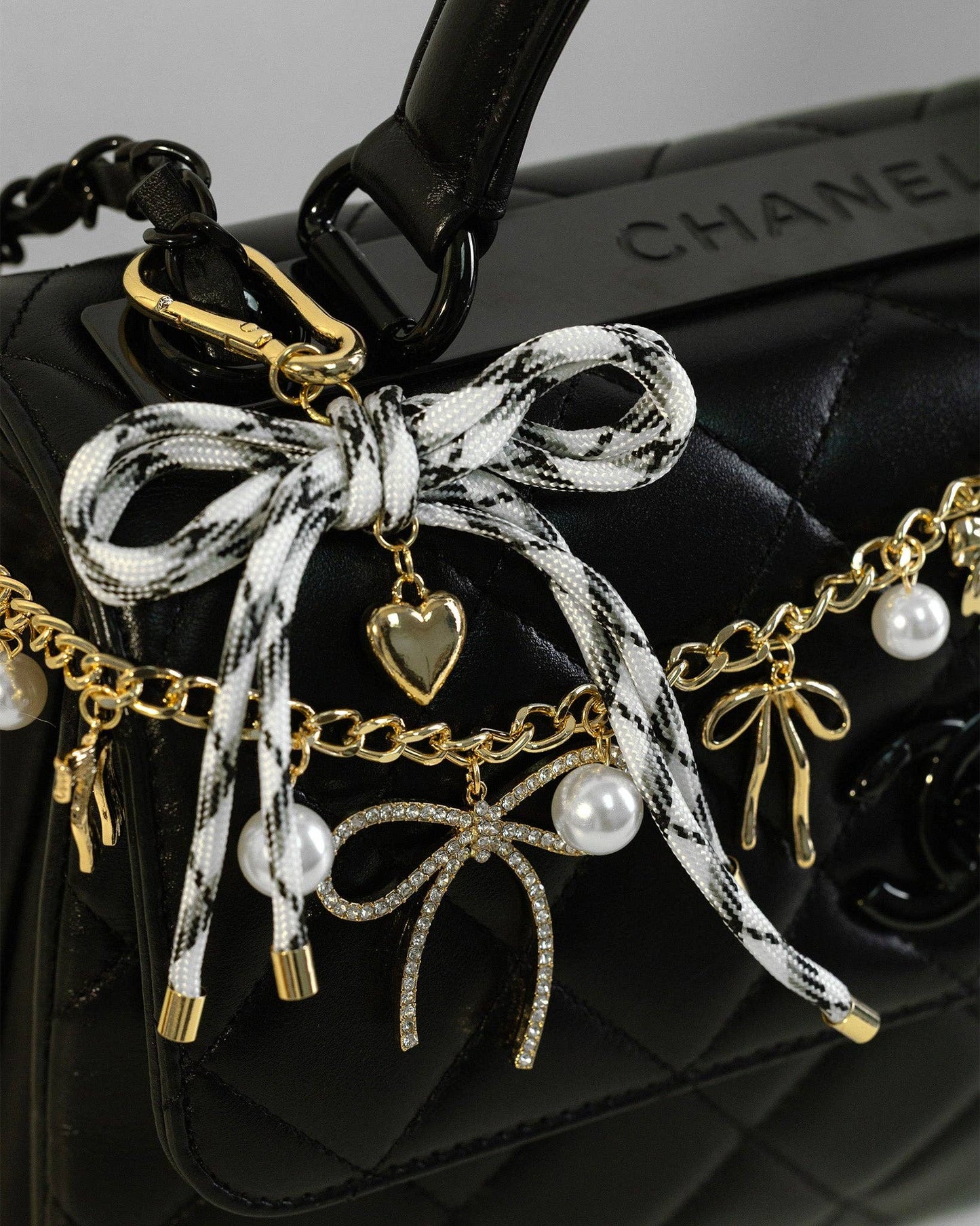 Sessori - Twist Rope Ribbon Puff Heart Bag Charm