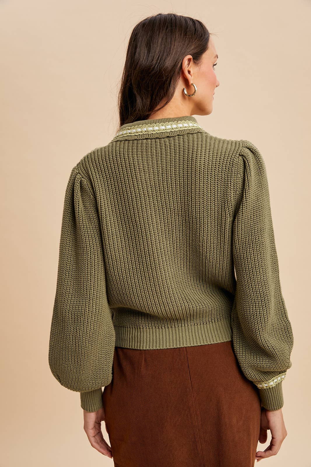 In Loom - DOLL COLLAR KNITTED CARDIGAN