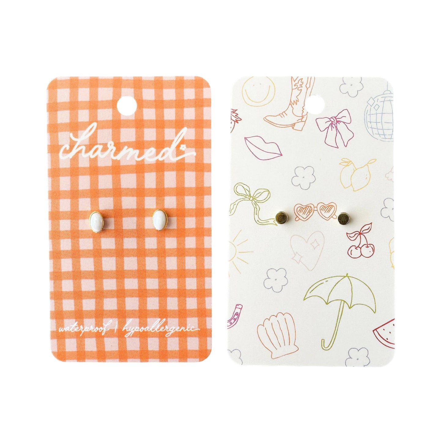 Shop Charmed Co - Oval Pearl | Hypoallergenic & Screw-back earrings