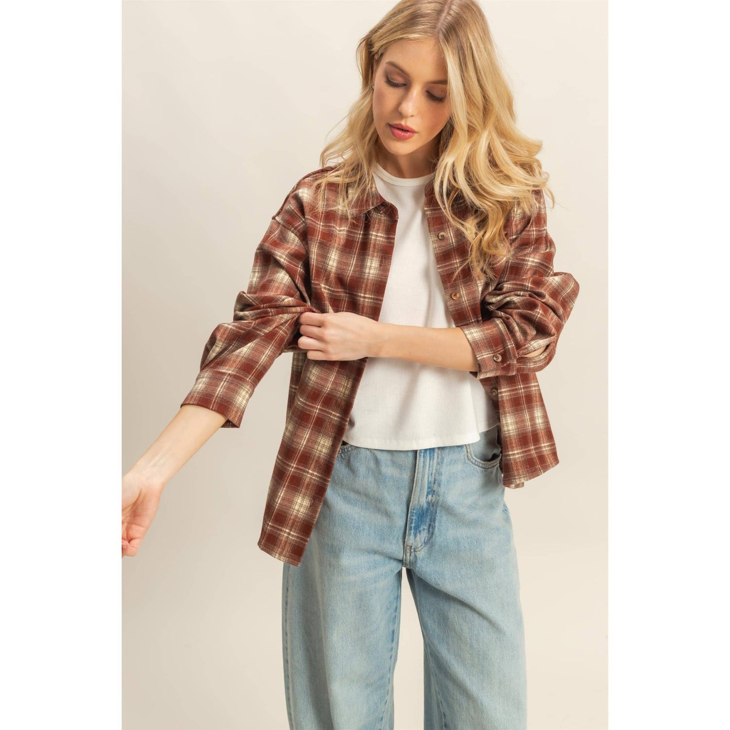 HYFVE - Classic Checkered Button-Up Shirt With Comfort Fit