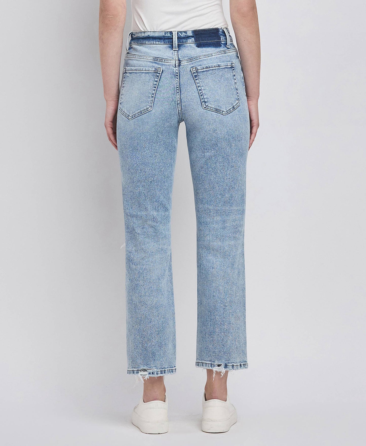 FLYING MONKEY - HIGH RISE DISTRESSED STRAIGHT JEANS