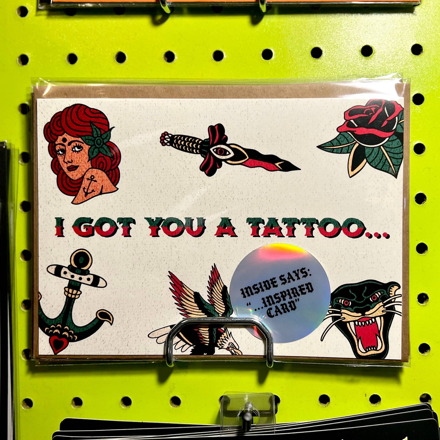 Seventh Eclectic - I got you a Tattoo - Greeting Card