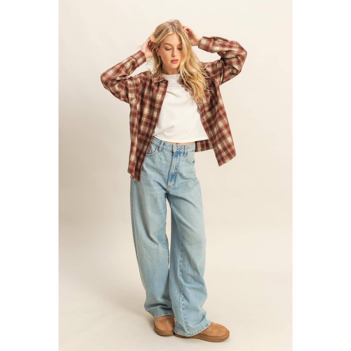 HYFVE - Classic Checkered Button-Up Shirt With Comfort Fit