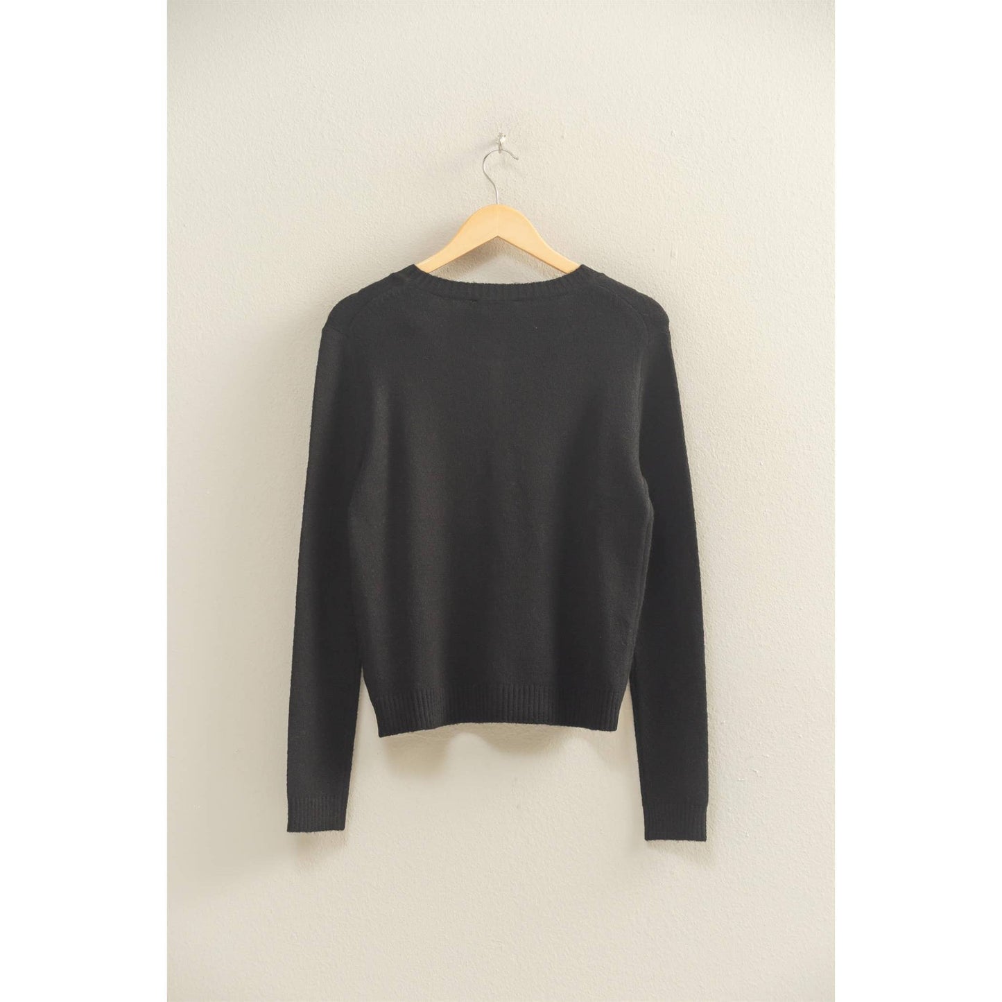 HYFVE - Crew Neck Long Sleeve Buttoned Cardigan