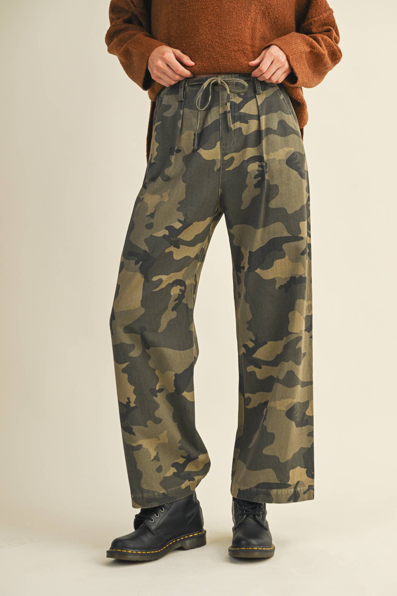 Mustard Seed - FRONT TIE CAMO PANTS