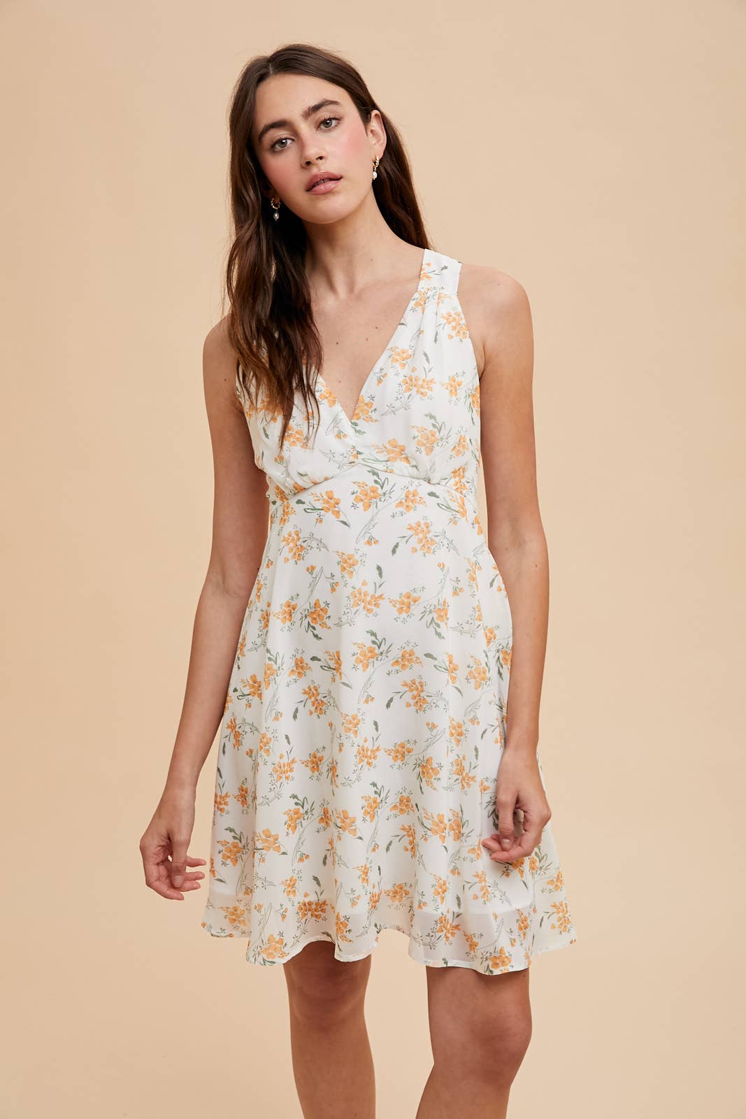 In Loom - FLORAL V NECK SLEEVELESS MINI