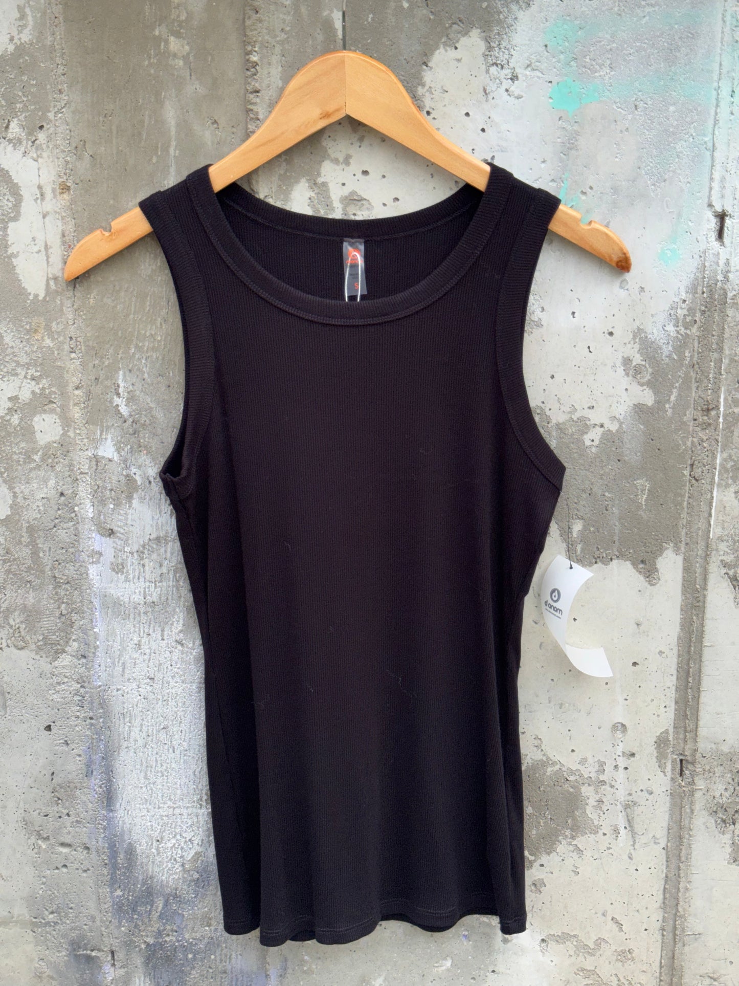 Mono B - High Neck Micro-Ribbed Athleisure Tank Top
