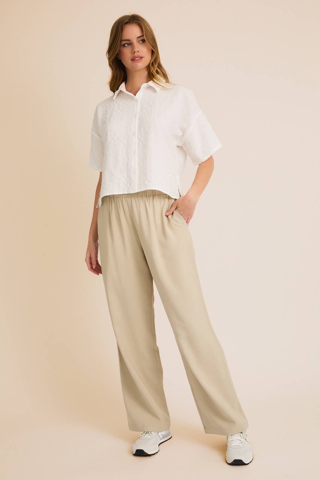 GILLI - BUTTON UP SHORT SLEEVE SHIRT