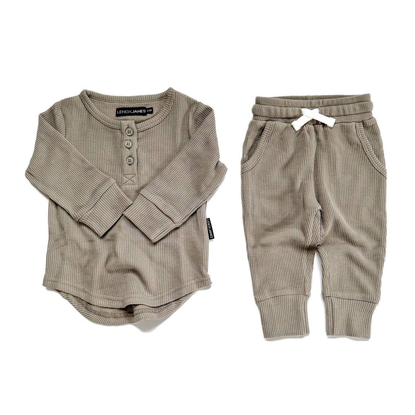 LENOX JAMES - WAFFLE KNIT SET - TAN