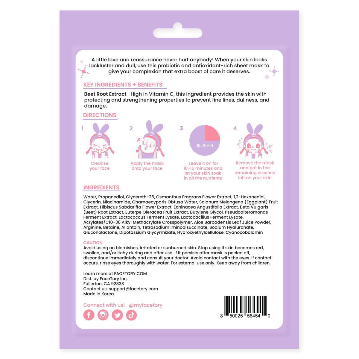 FaceTory - Face Mask - K-Beauty - Bachelorette Party - I Pinky Promise