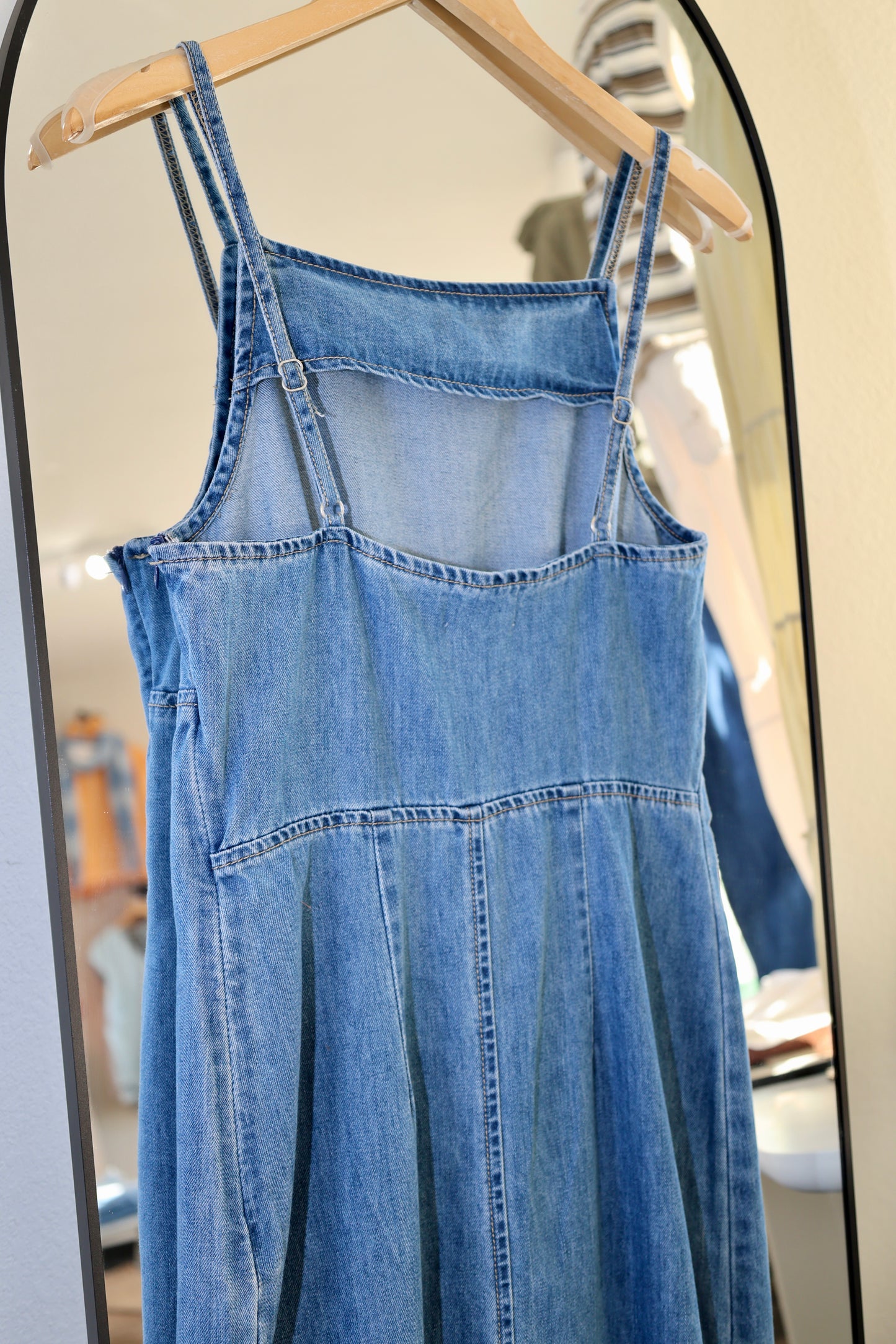 MIOU MUSE - Lightweight Denim Long Dress w/ Slit