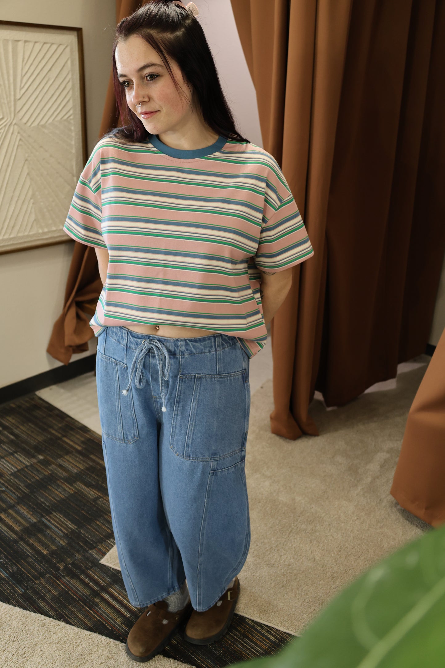 HYFVE - wide barrel pants with drawstring waistband