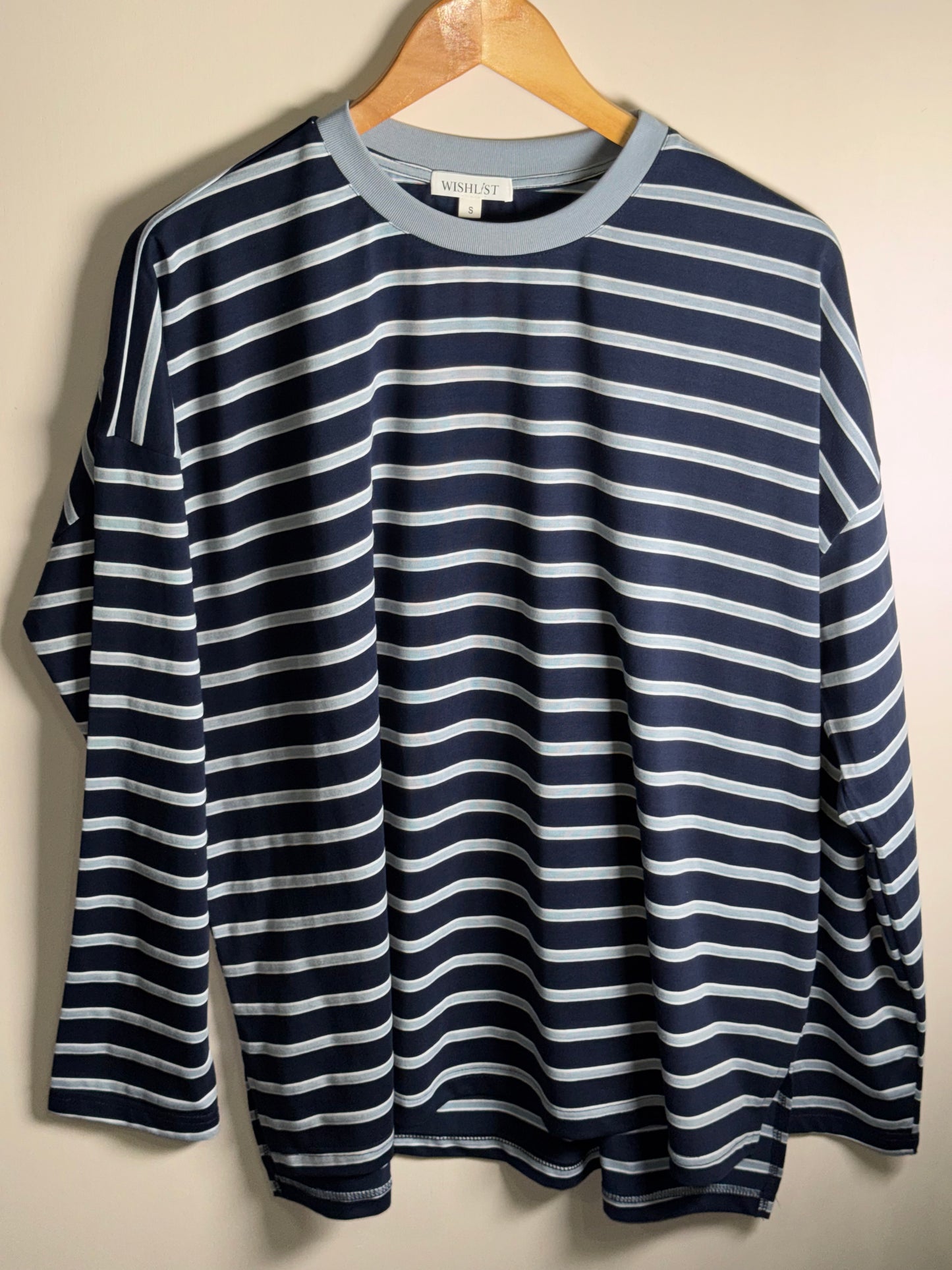 Wishlist - Navy/White Oversized Striped Tee