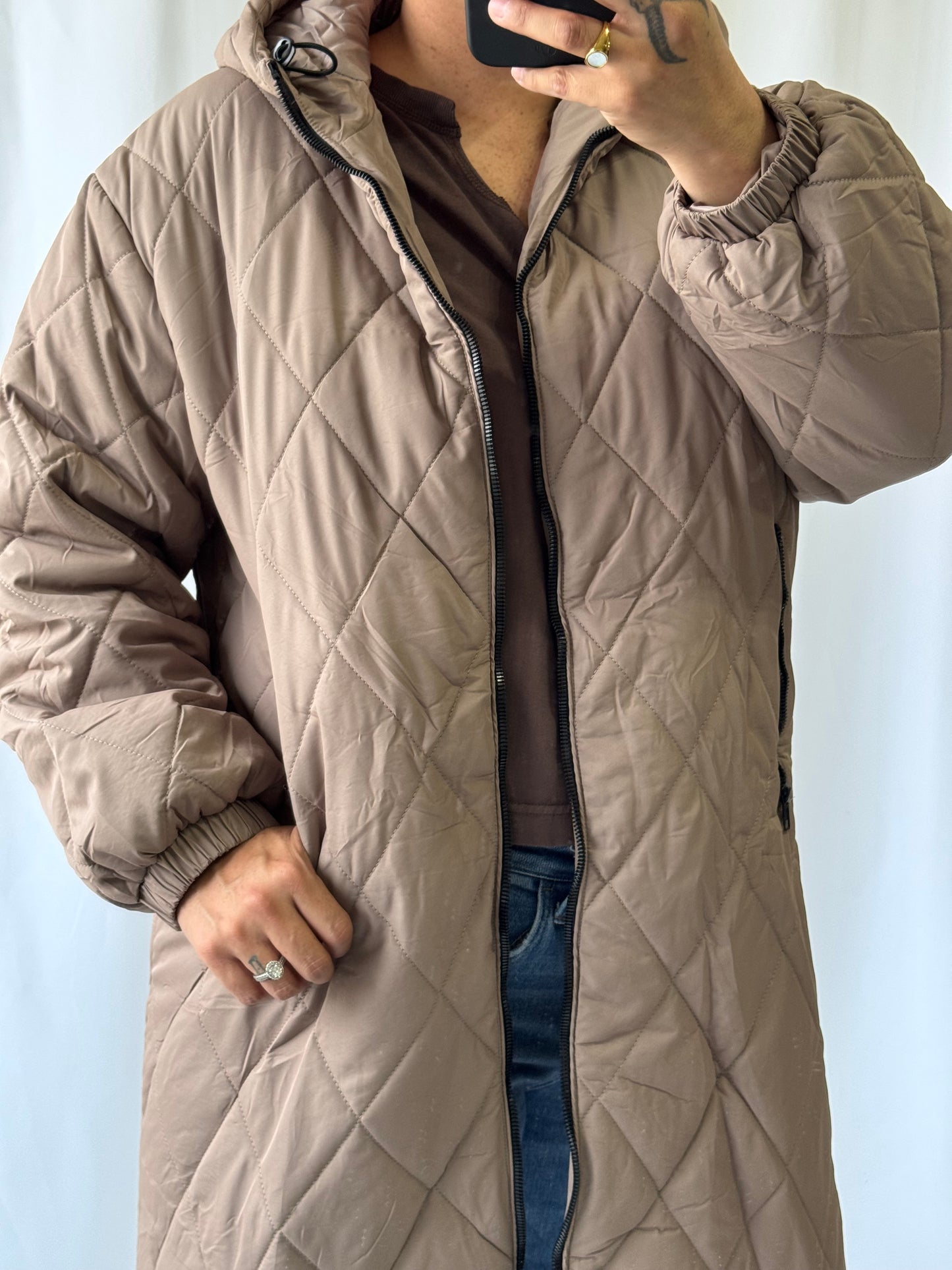 Bluivy - LONGLINE QUILTED PUFFER JACKET