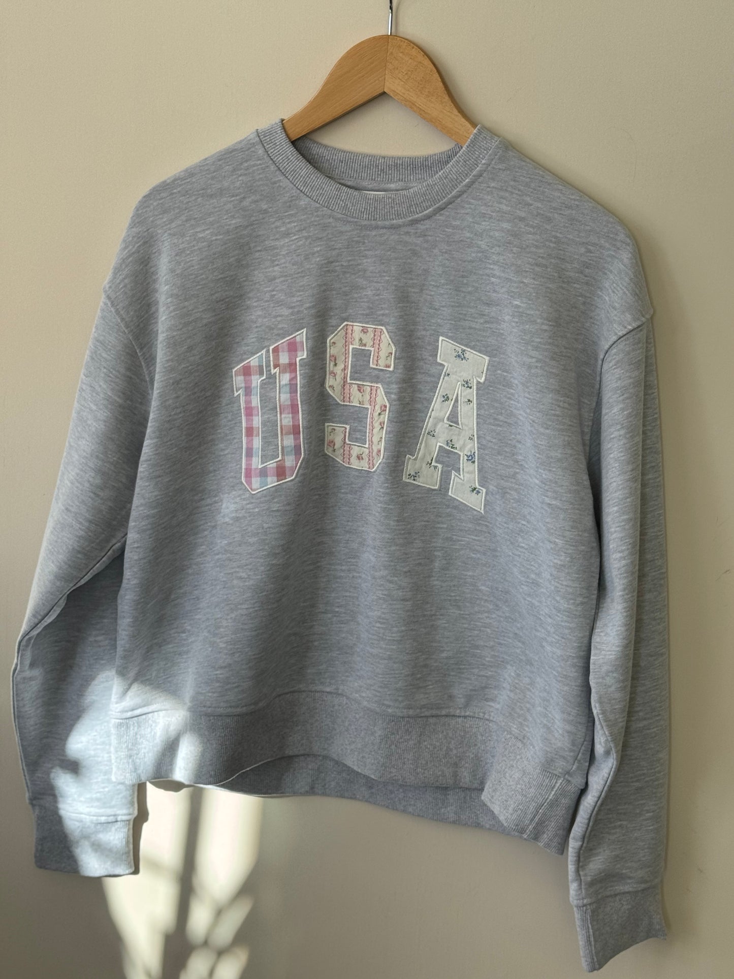 Wishlist - Multi Print Patchwork USA Crewneck Sweatshirt