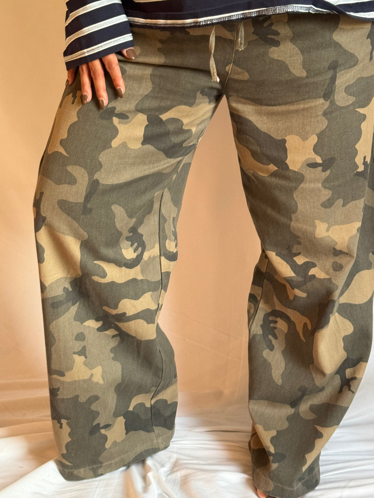 Bring It On camo wide leg pant