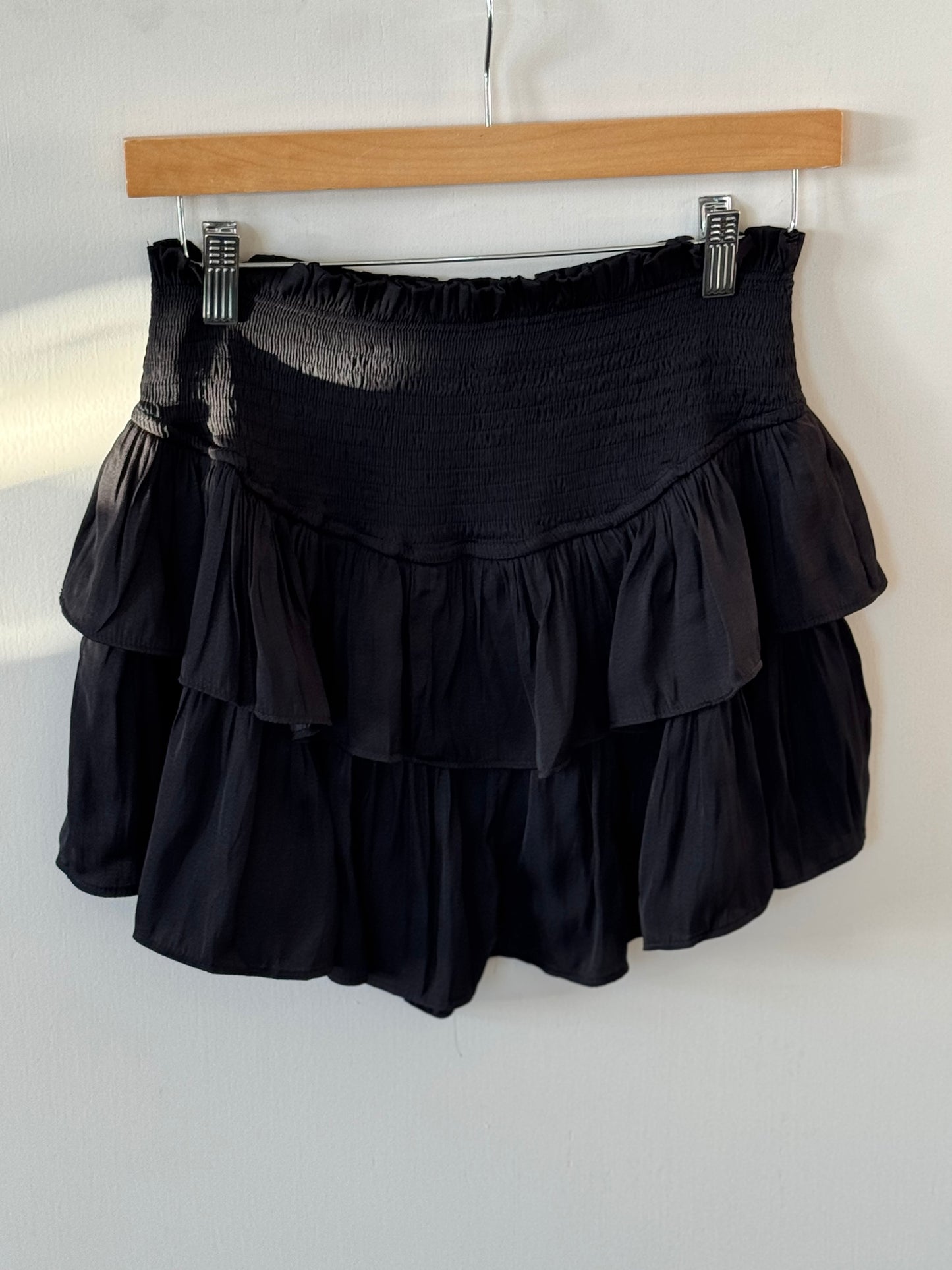 Mustard Seed - Black Smocked Layered Skort