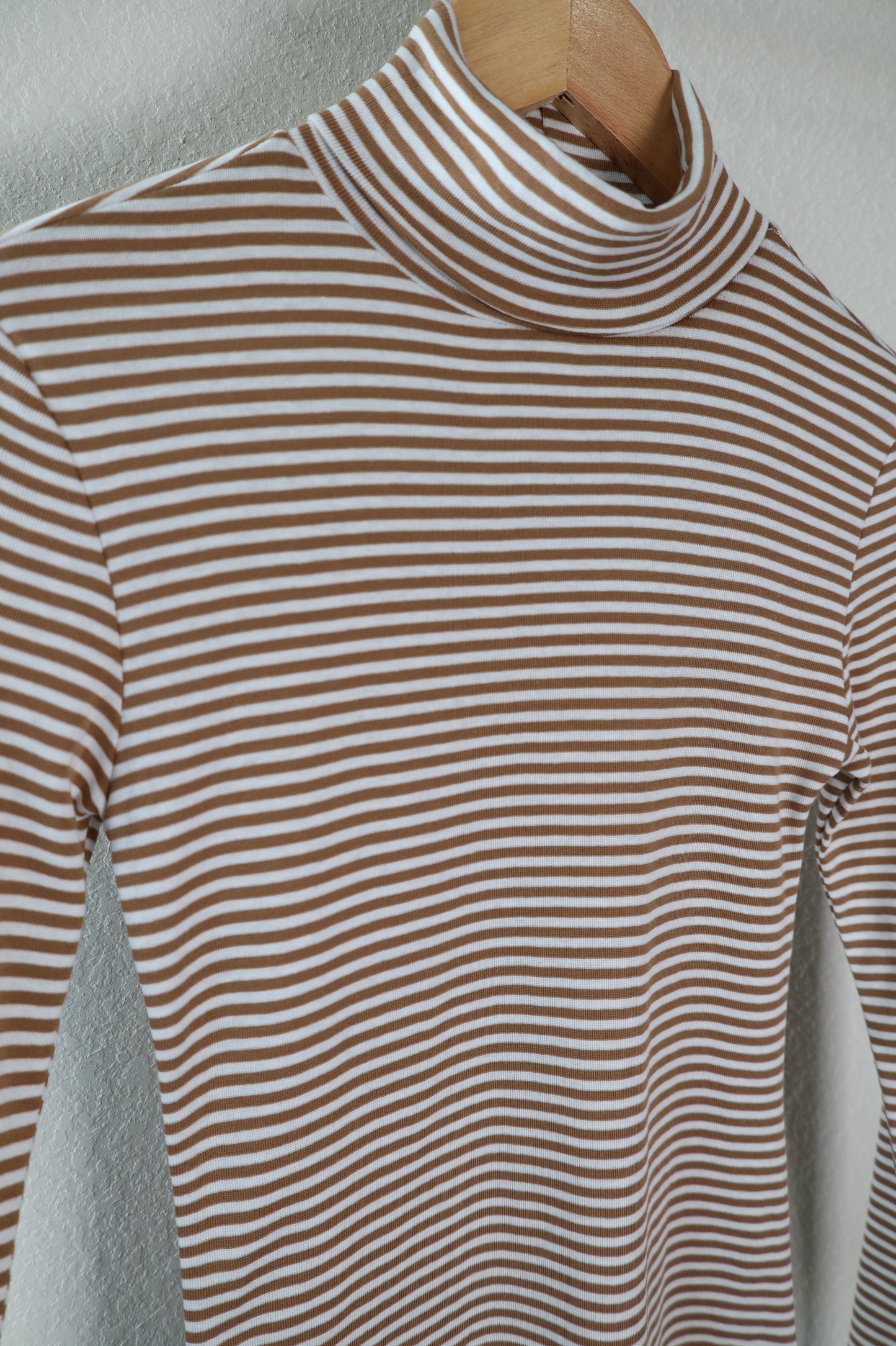 Long Sleeve Turtle Neck Stripe Top