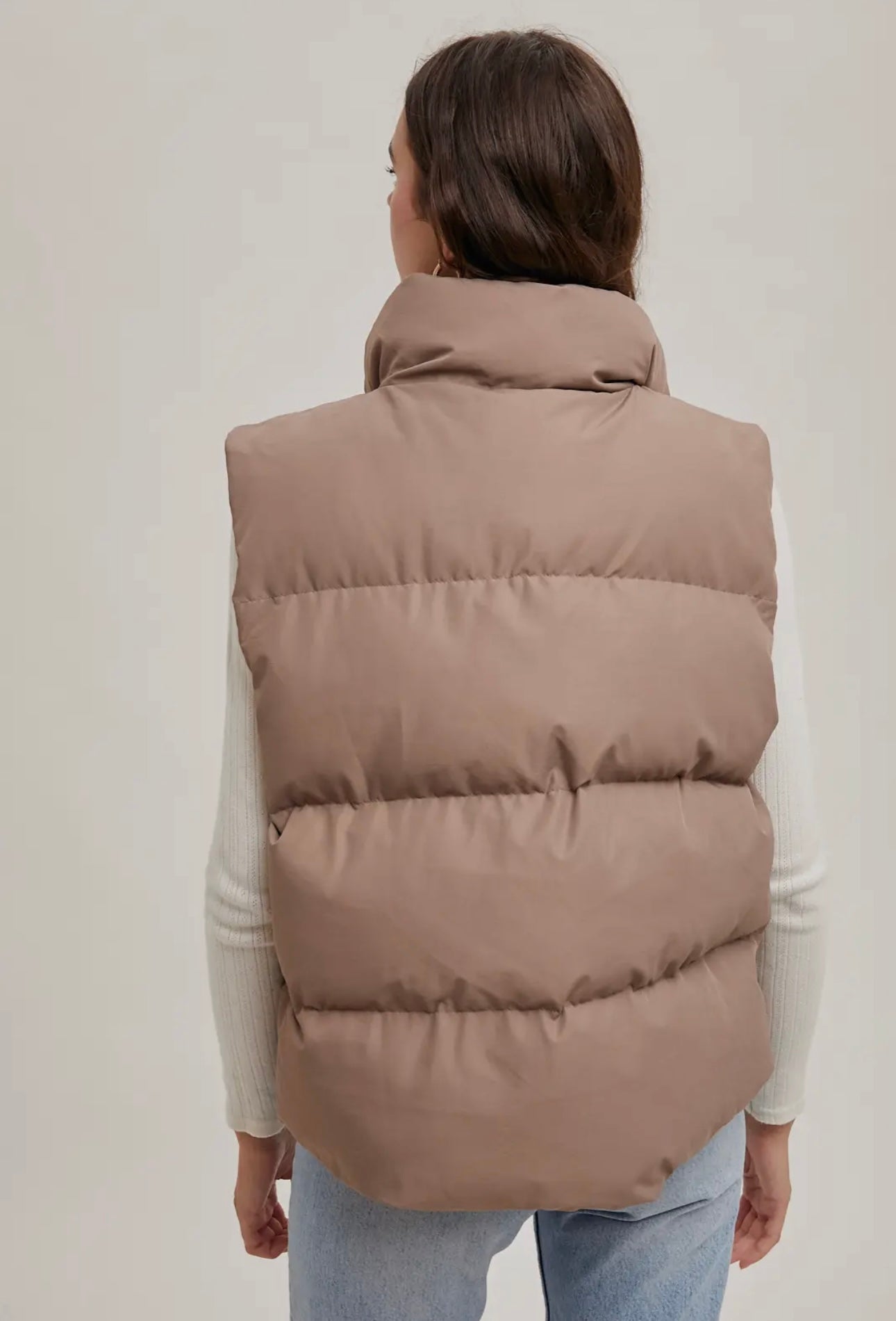 Blueivy zipper front puffer vest