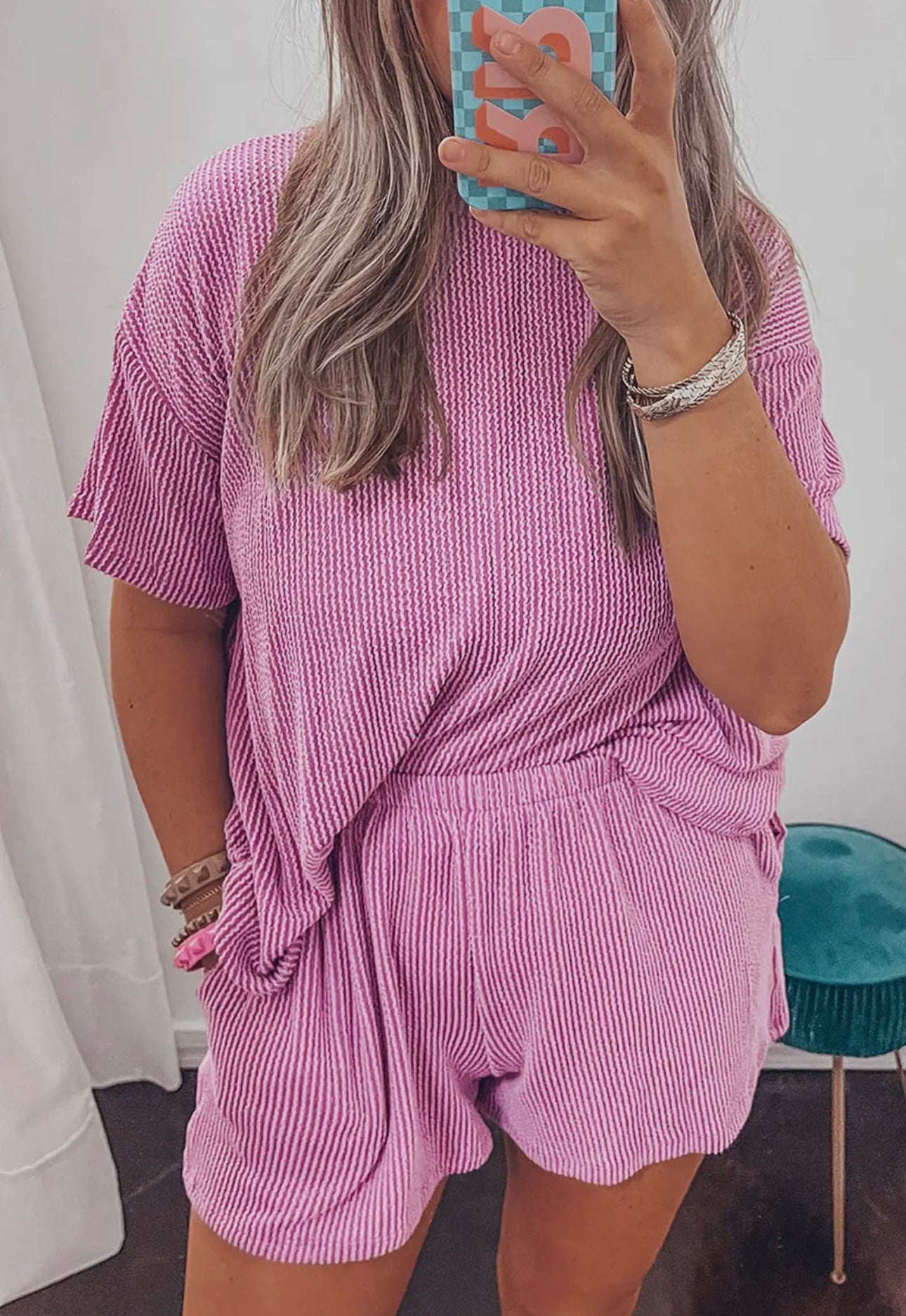 Pretty Bash pink ribbed top
