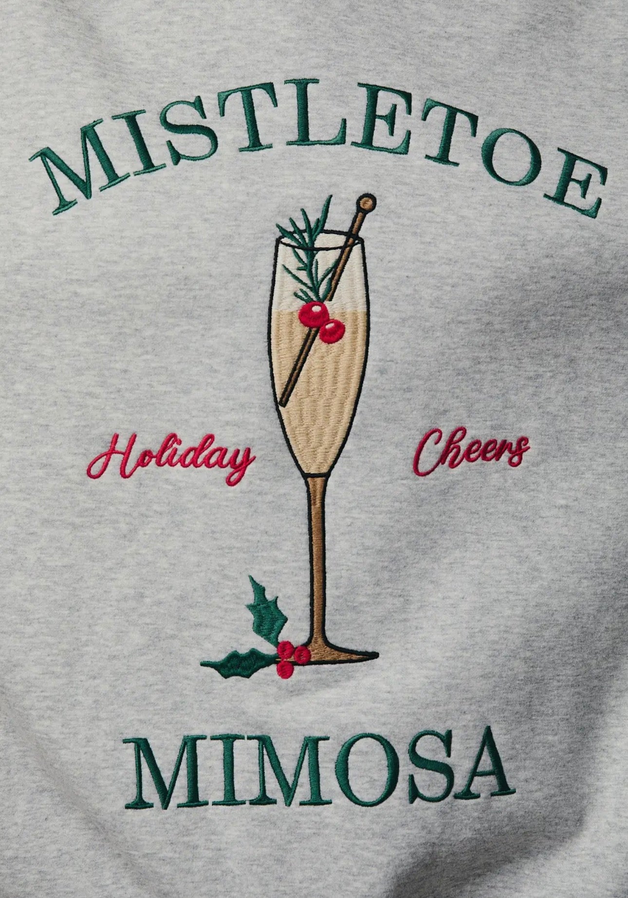 Sunday Edition Mistletoe Mimosa crewneck sweatshirt