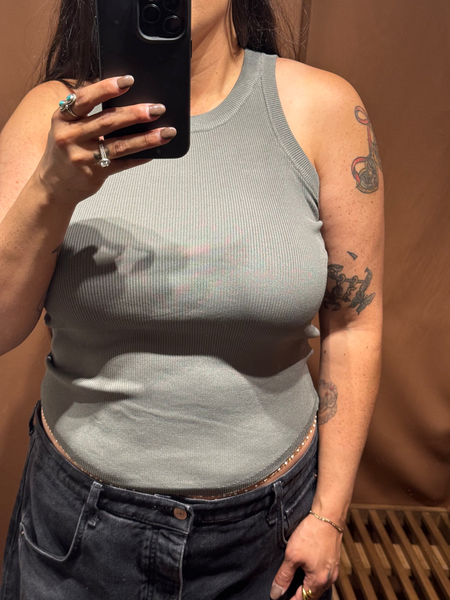 Here's To You classic ribbed tank top
