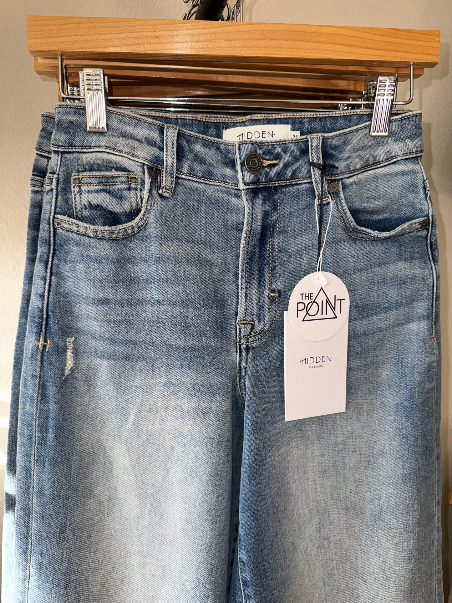 Hidden Jeans - Nori Medium Wash High Rise Wide Leg