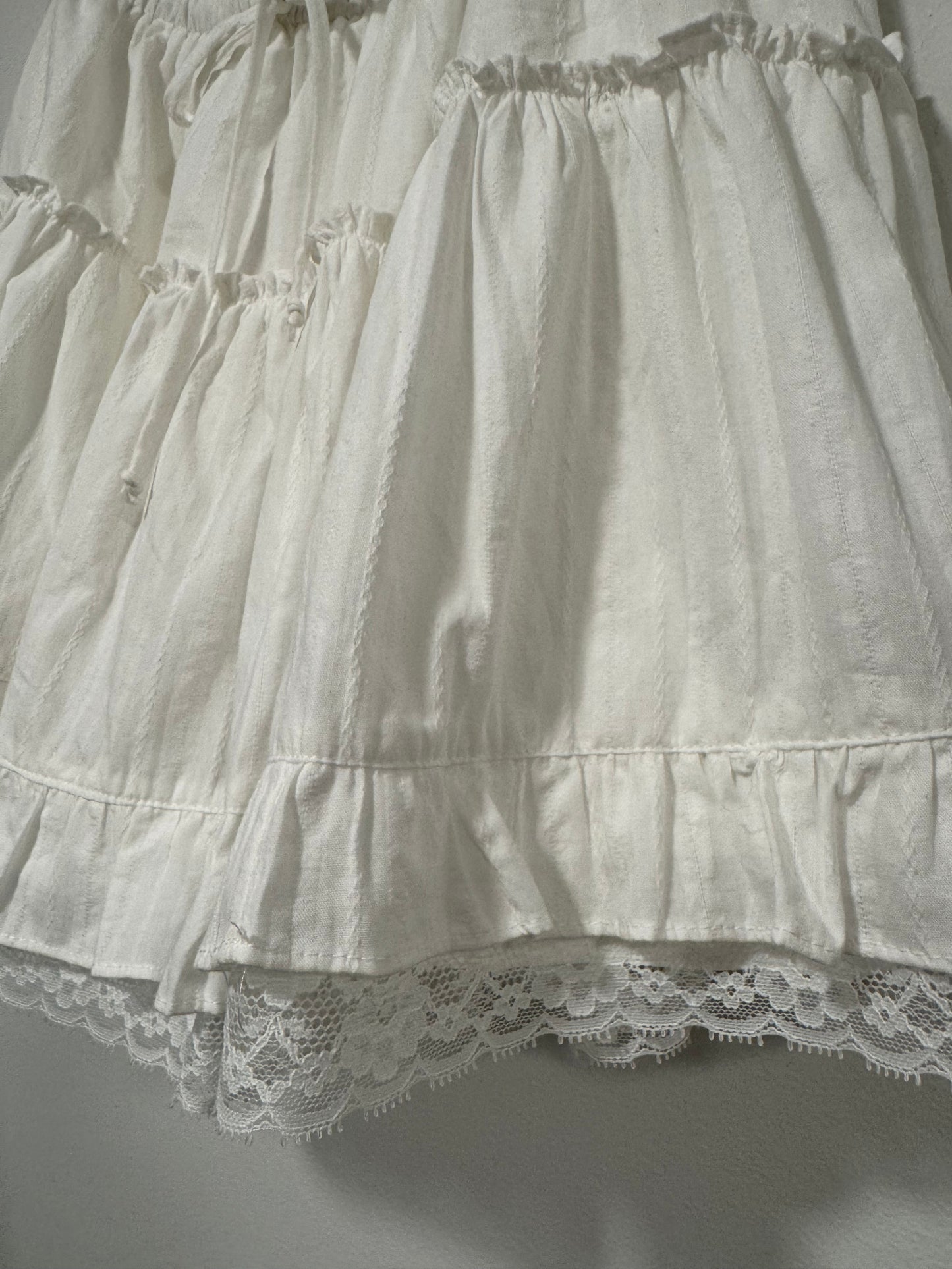 By Together - Woven Cotton Tiered Flare Mini Skirt
