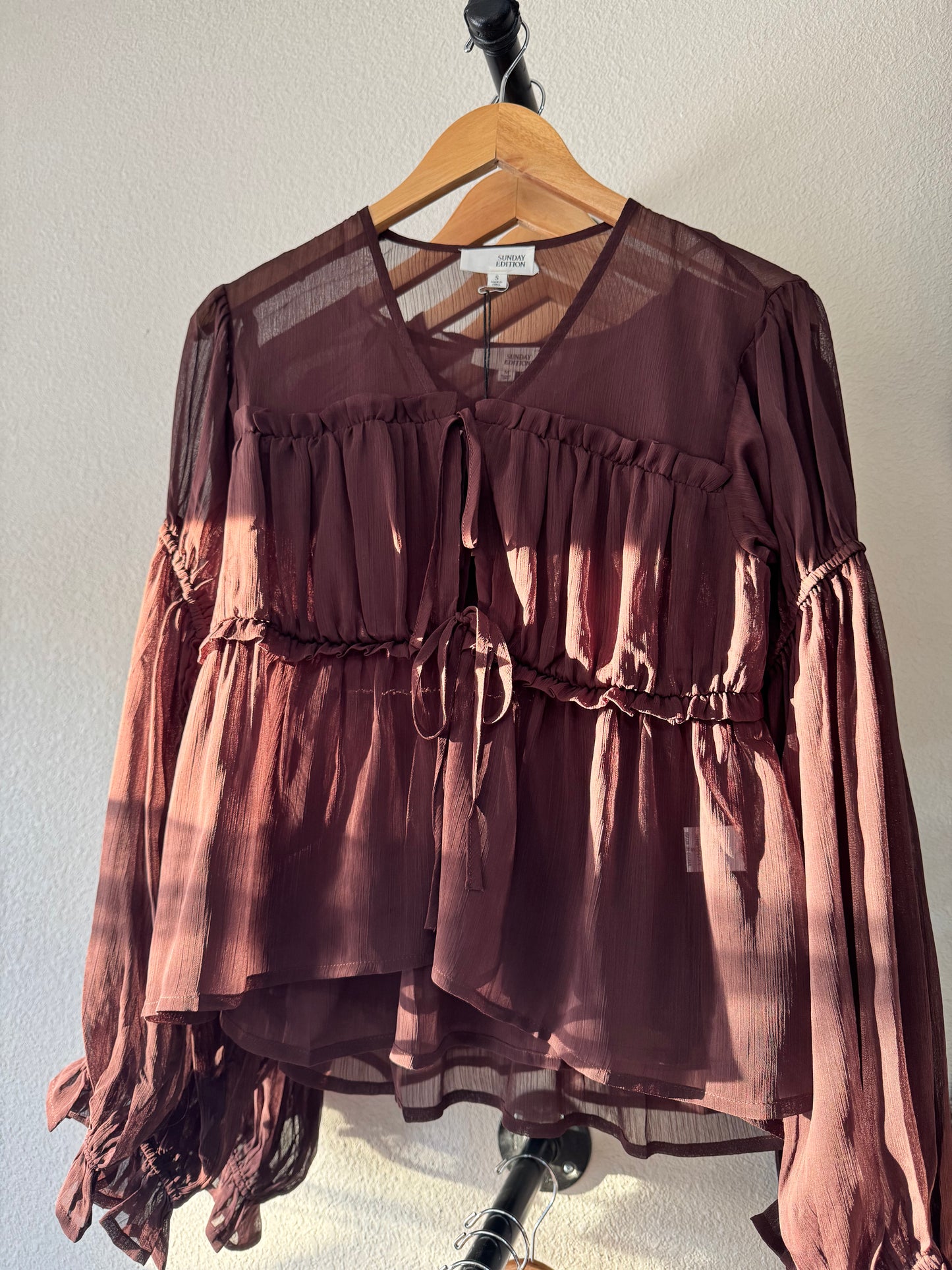 Sunday Edition chiffon flowy romantic blouse