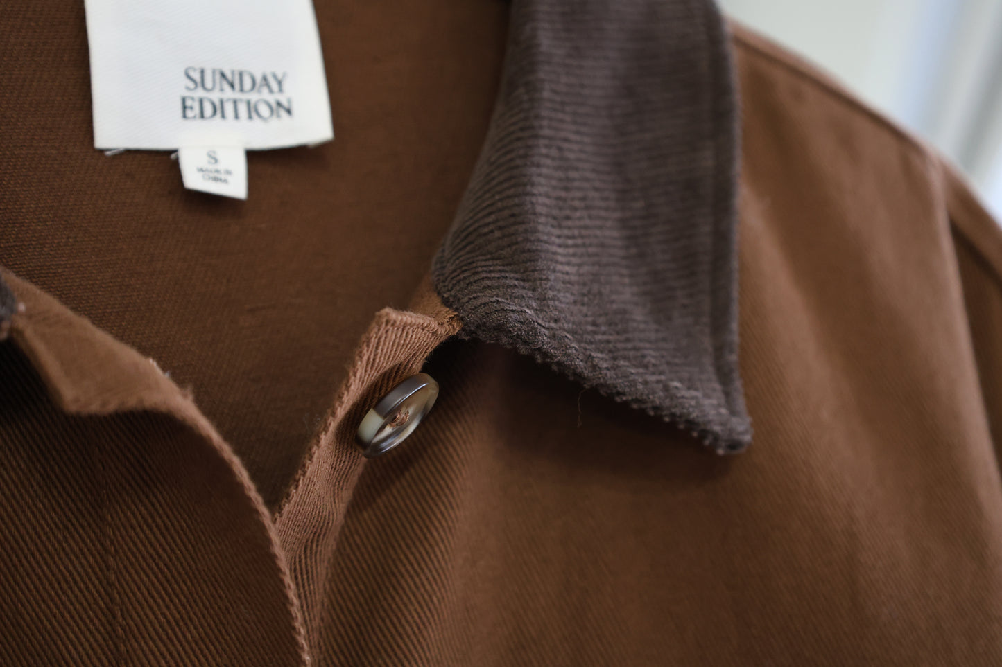 Sunday Edition brown barn lightweight coat