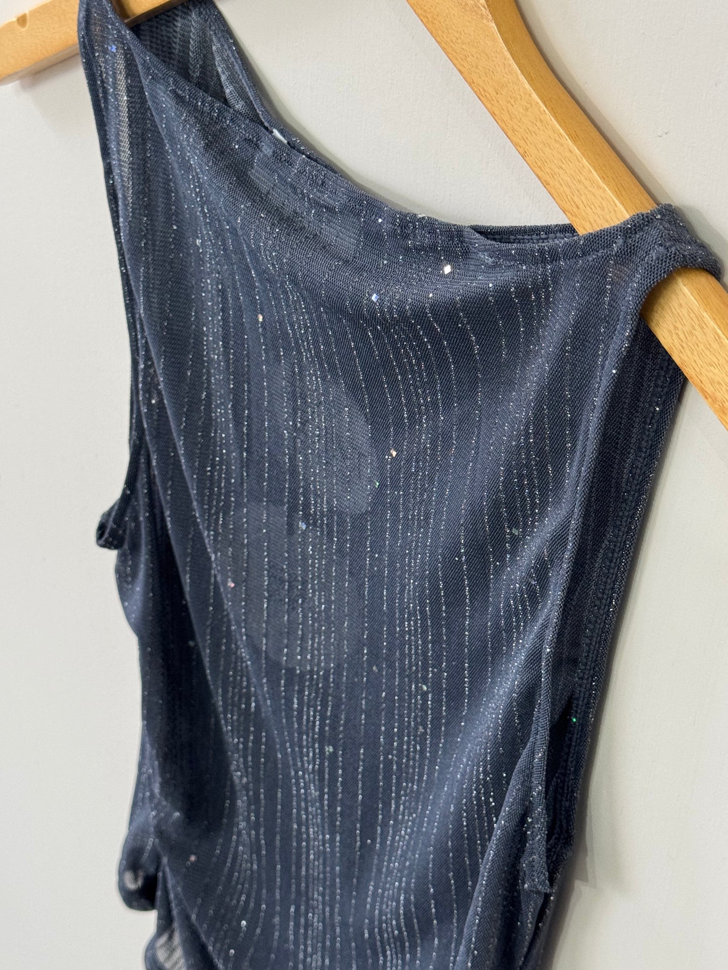TICTOC - Miura Mesh Sparkle Boat Neck Tank
