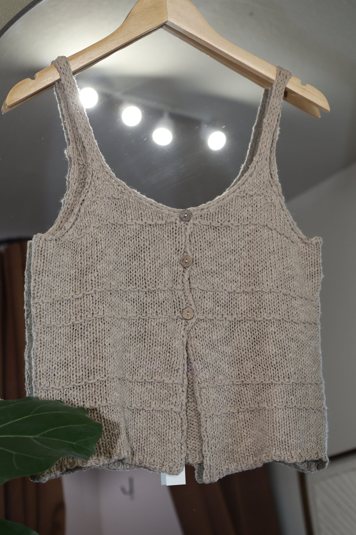 Mustard Seed - FRONT BUTTON CLOSURE SWEATER TANK TOP