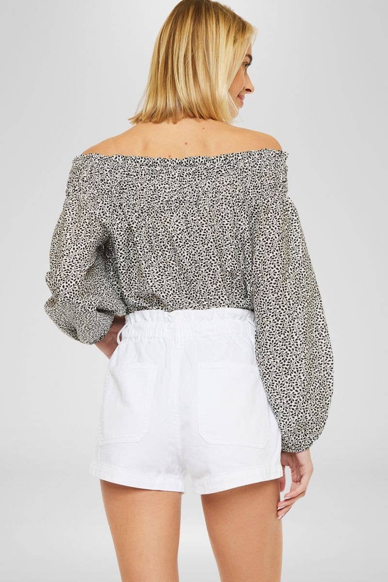 Kan Can USA - paper bag high rise shorts