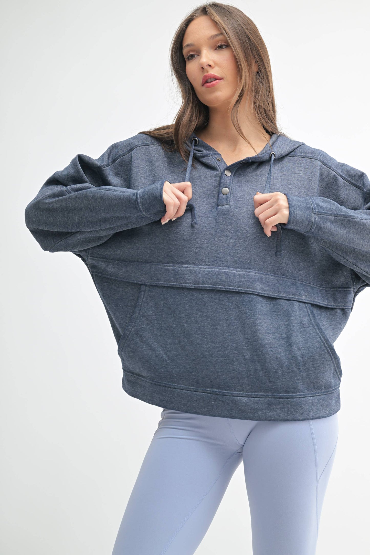 Mono B - Drift Burnout Fleece Snap Hoodie