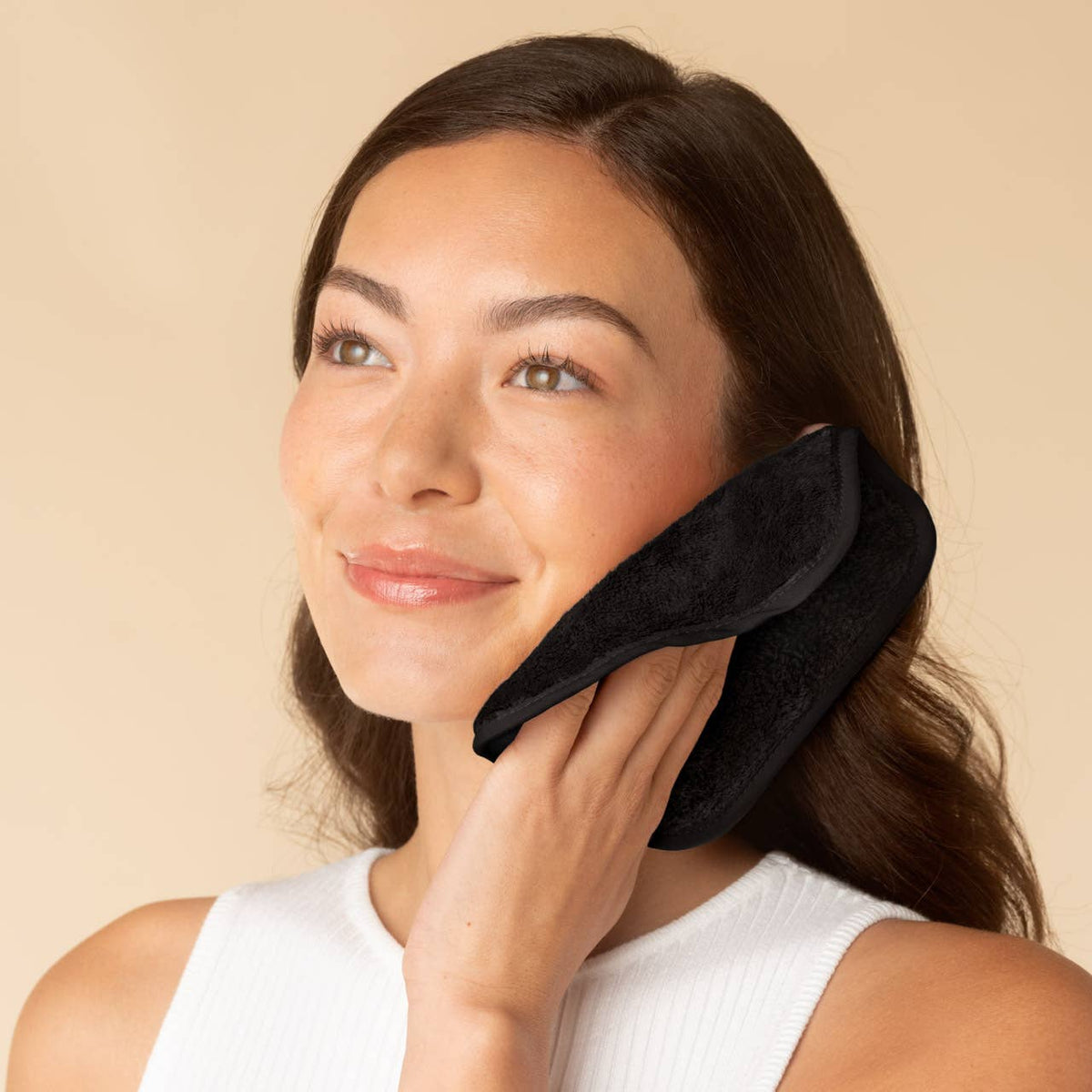 KITSCH - Microfiber Face Towels 3pc Set - Black